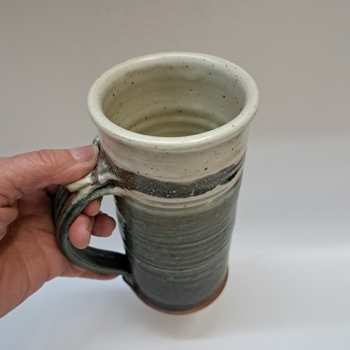 Click to view detail for #260323 Beer Stein Sand & Green $24